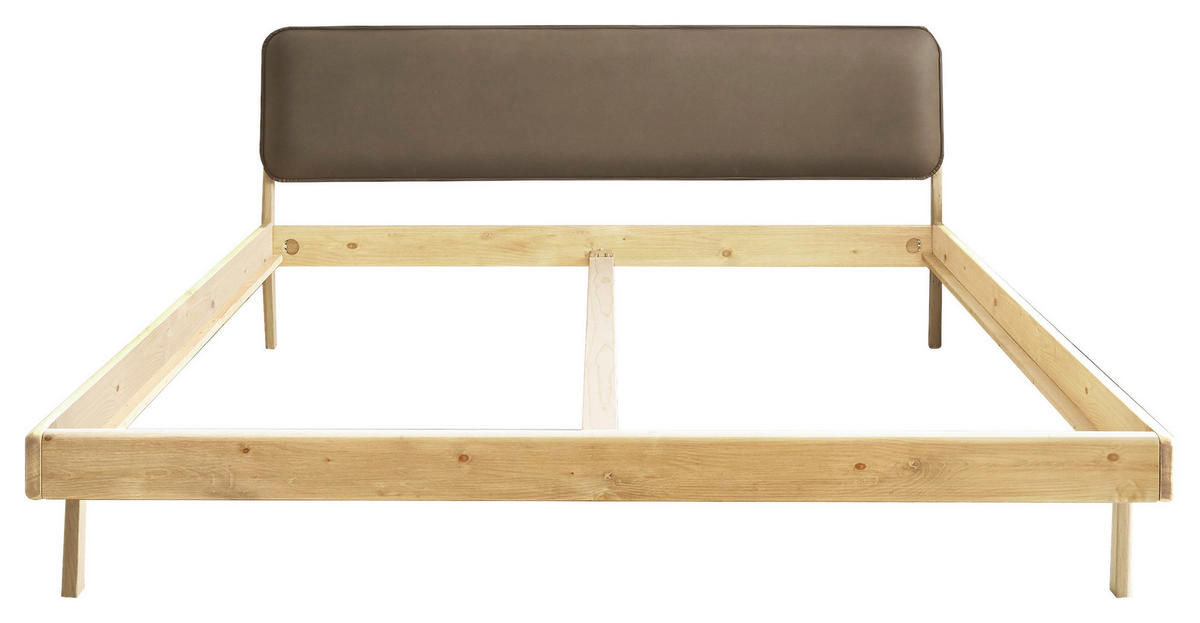BETT 180/200 cm,  in Eichefarben,  - Taupe/Eichefarben, MODERN, Holz (180/200cm) - MID.YOU