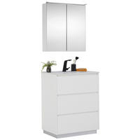 BADEZIMMER  in 70 cm  - Weiß, KONVENTIONELL, Glas/Keramik (70cm) - Emilio Belluti
