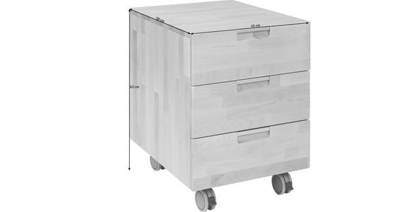 ROLLCONTAINER - Buchefarben, Natur, Holz/Kunststoff (45/62/58cm) - Linea Natura