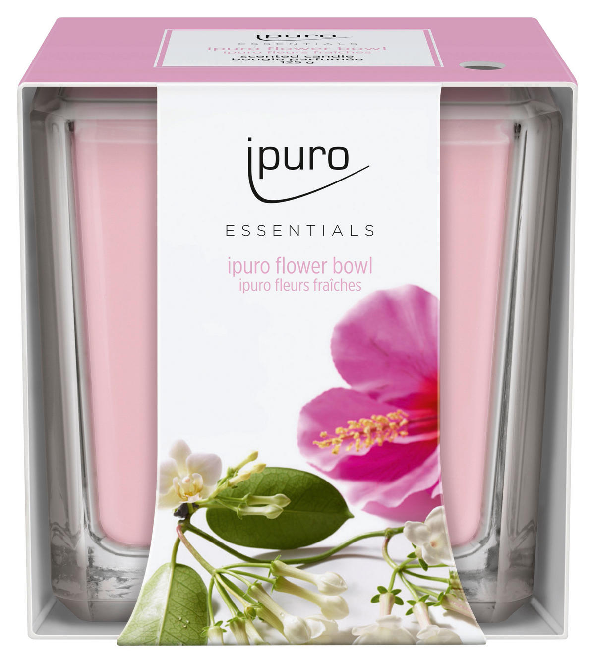 DOFTLJUS blommönstrad  - rosa, Basics, glas (6,9/6,9/6,9cm) - Ipuro