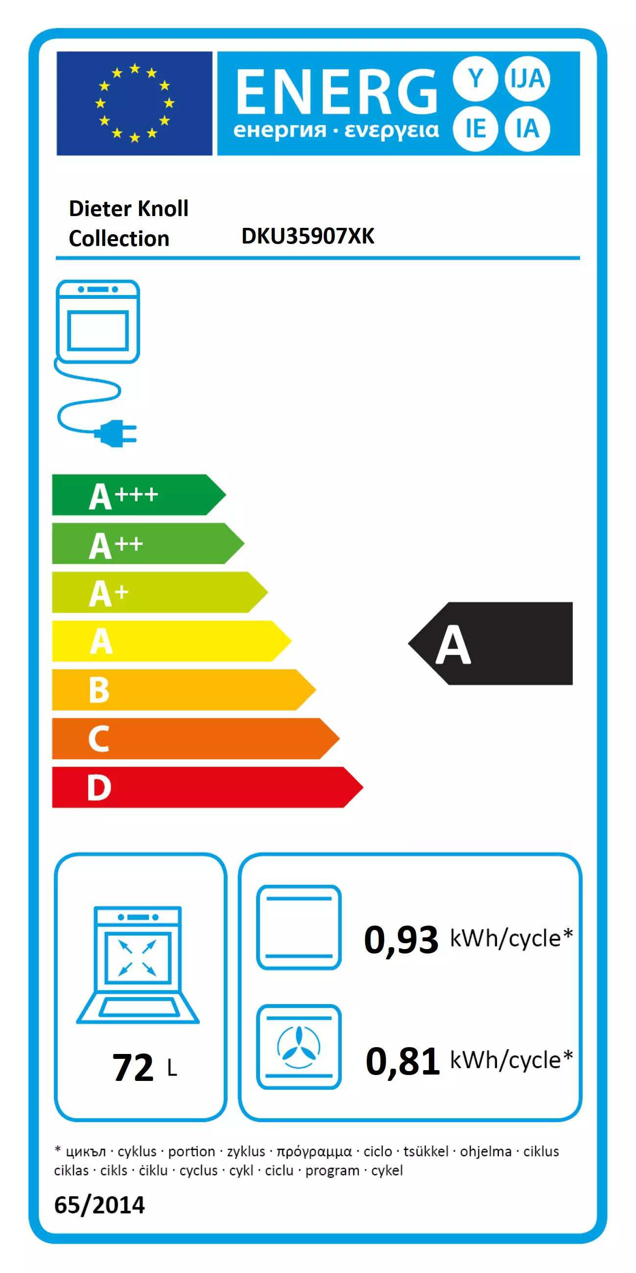 EINBAUHERD  - Edelstahlfarben/Schwarz, Basics, Metall (59,4/59,4/56,8cm) - Dieter Knoll
