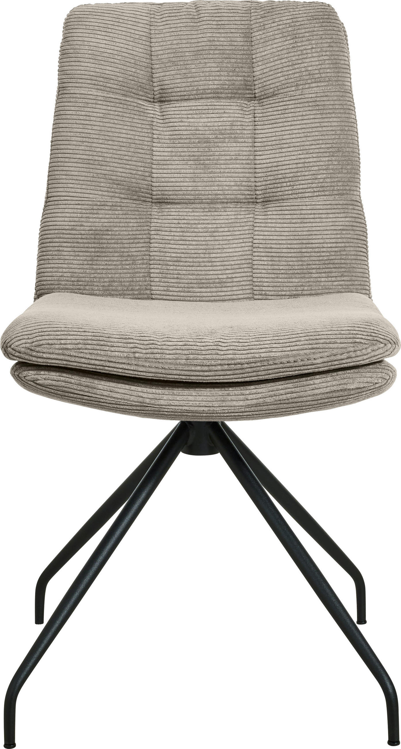 STUHL - Sandfarben/Schwarz, Design, Textil/Metall (49/90/68cm) - Johann Jakob