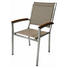 STAPELSESSEL Teakholz Edelstahl Beige, Braun, Edelstahlfarben - Edelstahlfarben/Beige, Design, Holz/Textil (58/69/98cm) - ZEBRA SÜD