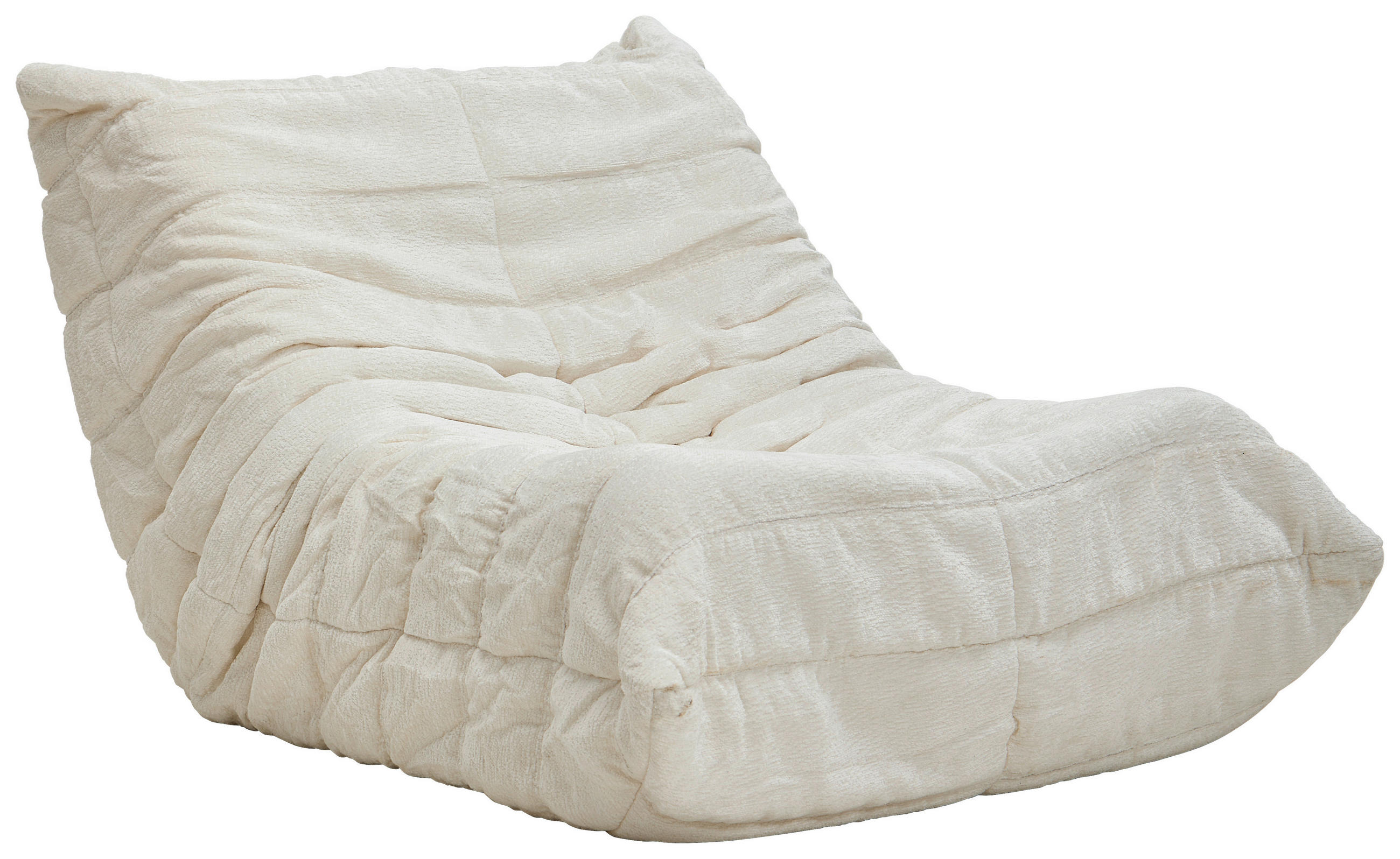 SCHLAFSESSEL in Chenille Weiß  - Weiß, Trend, Textil (82/70/105cm) - Livetastic