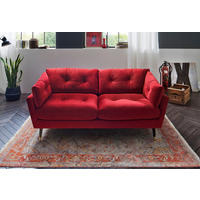 2-SITZER-SOFA JAPAN-2S SOFA Samt Dunkelrot  - Dunkelrot, MODERN, Textil (167/84/93cm) - MID.YOU
