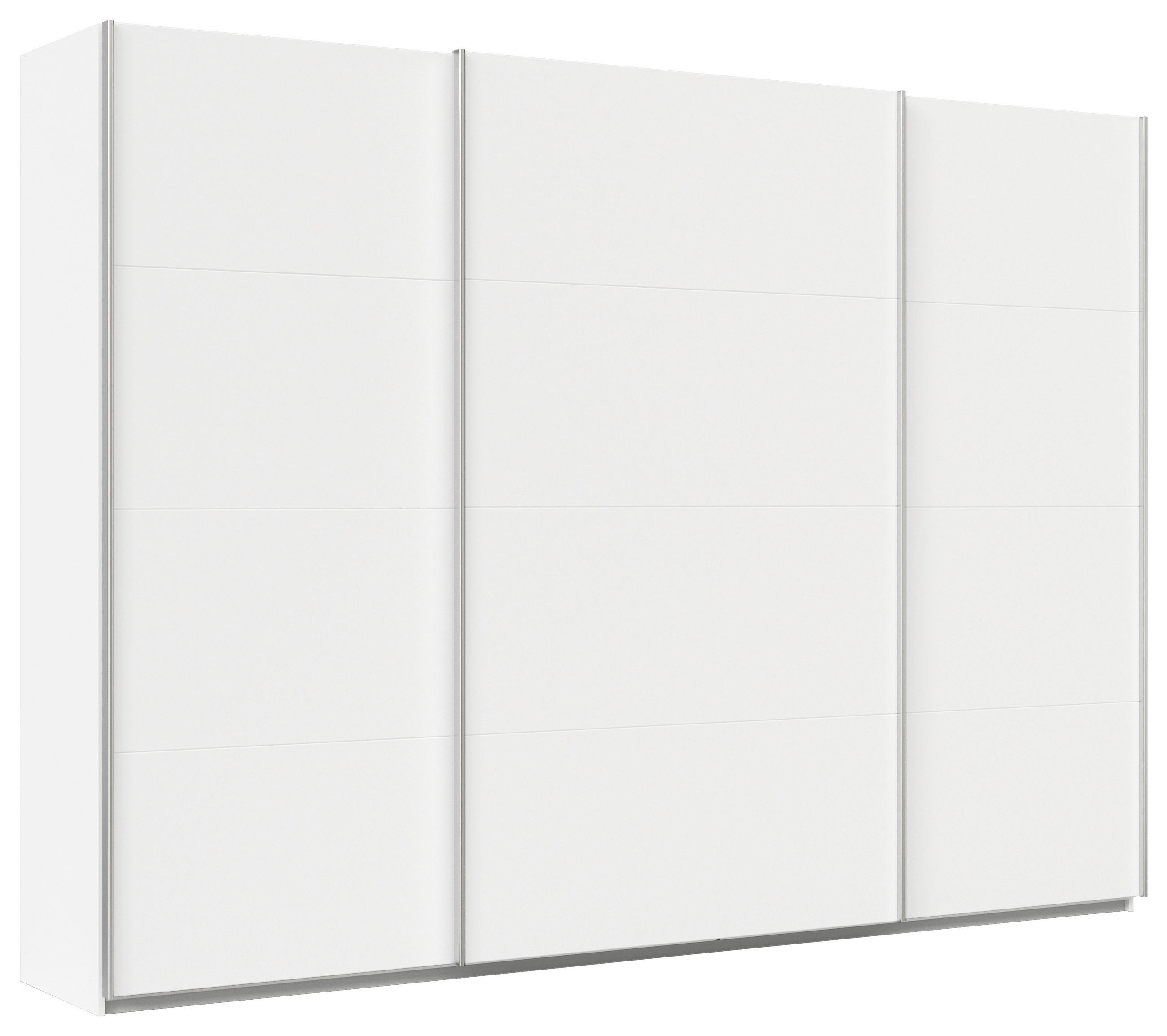 SCHWEBETÜRENSCHRANK in Weiss - Weiss/Alufarben, Konventionell, Holzwerkstoff/Metall (315/210/62cm) - Xora