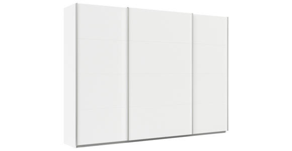 SCHWEBETÜRENSCHRANK in Weiß - Alufarben/Weiß, KONVENTIONELL, Holzwerkstoff/Metall (315/210/62cm) - Xora