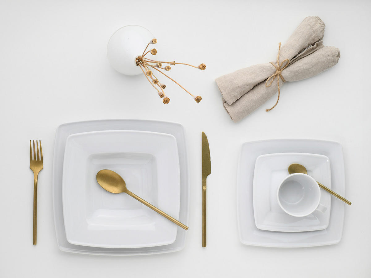 KOMBISERVICE Victoria weiss 30-teilig  - Weiß, Basics, Keramik - Creatable