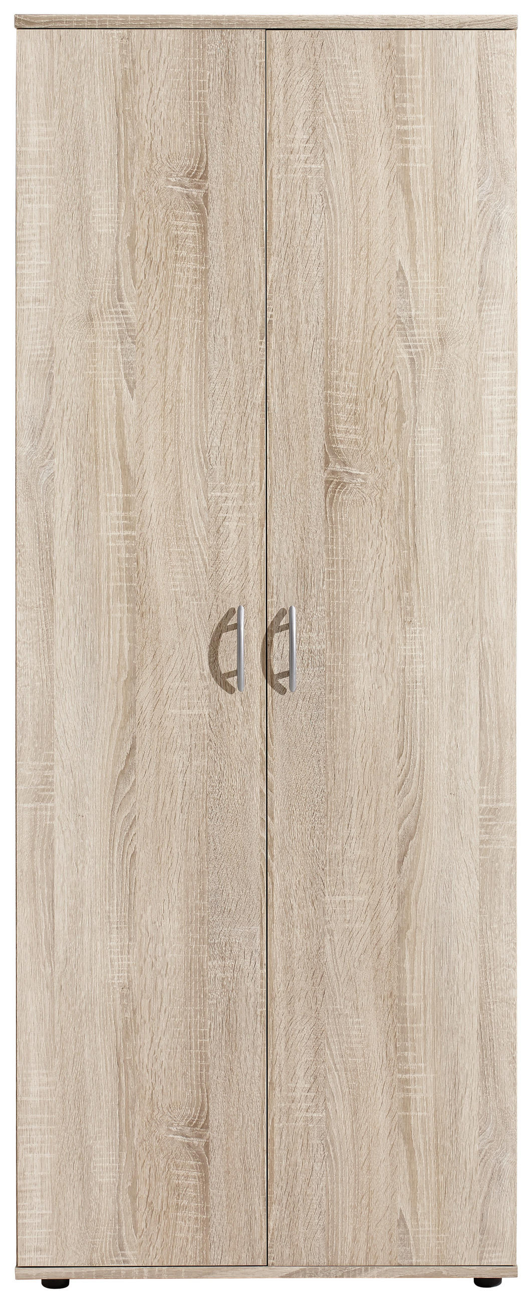 SCHUHSCHRANK Sonoma Eiche  - Silberfarben/Sonoma Eiche, Design, Holzwerkstoff/Kunststoff (70/176/35cm) - Carryhome