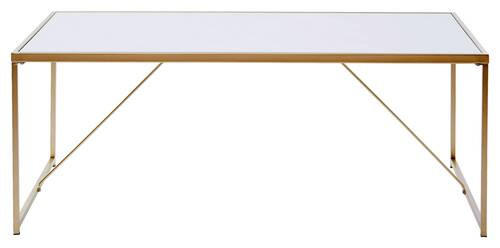 COUCHTISCH in Metall, Holzwerkstoff 120/60/44 cm  - Goldfarben/Weiß, KONVENTIONELL, Holzwerkstoff/Metall (120/60/44cm) - Livetastic