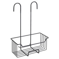 REGÁL DO SPRCHOVACIEHO KÚTA - priehľadné/čierna, Basics, kov (25/36/14cm)