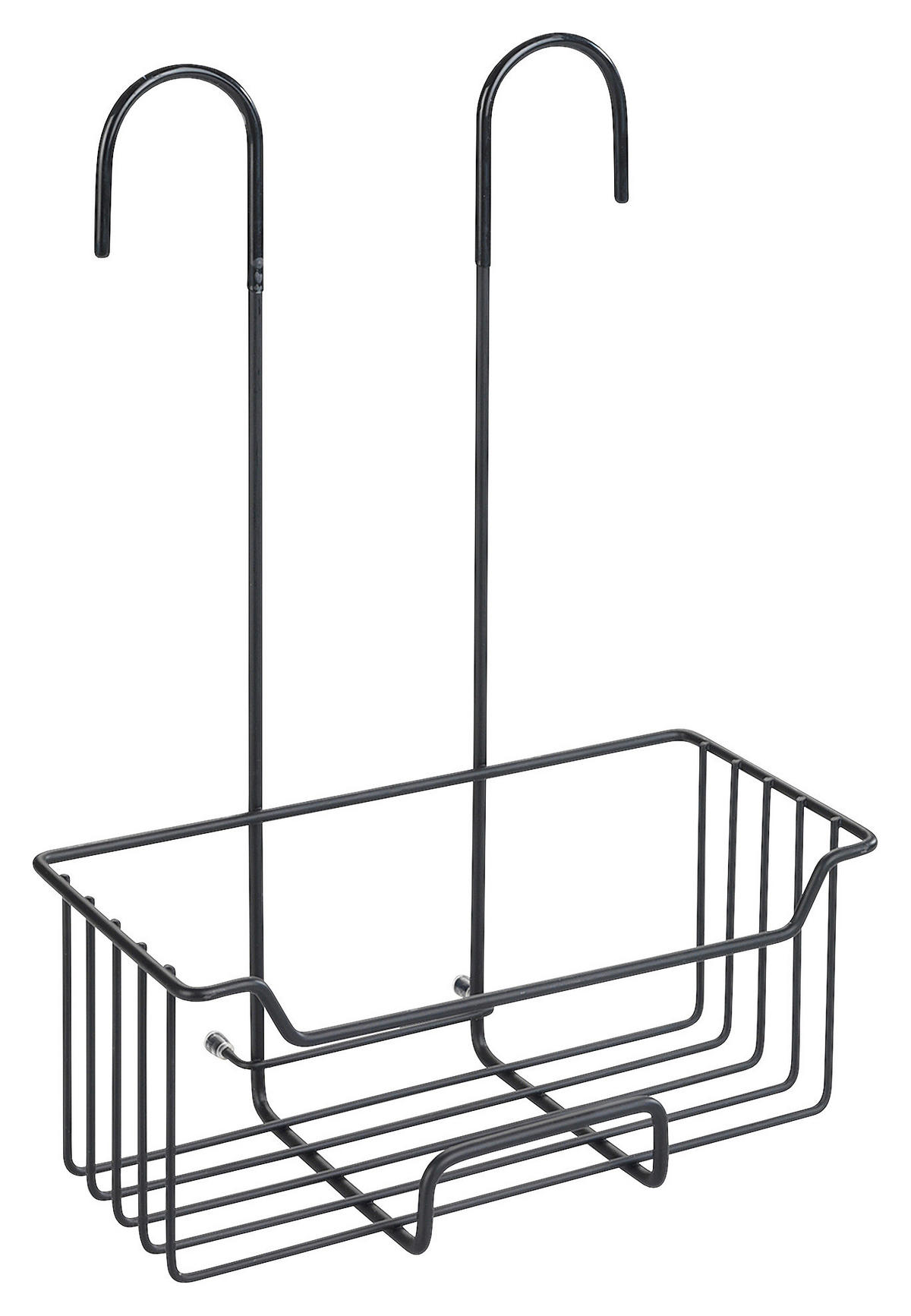 REGÁL DO SPRCHOVACIEHO KÚTA - priehľadné/čierna, Basics, kov (25/36/14cm)