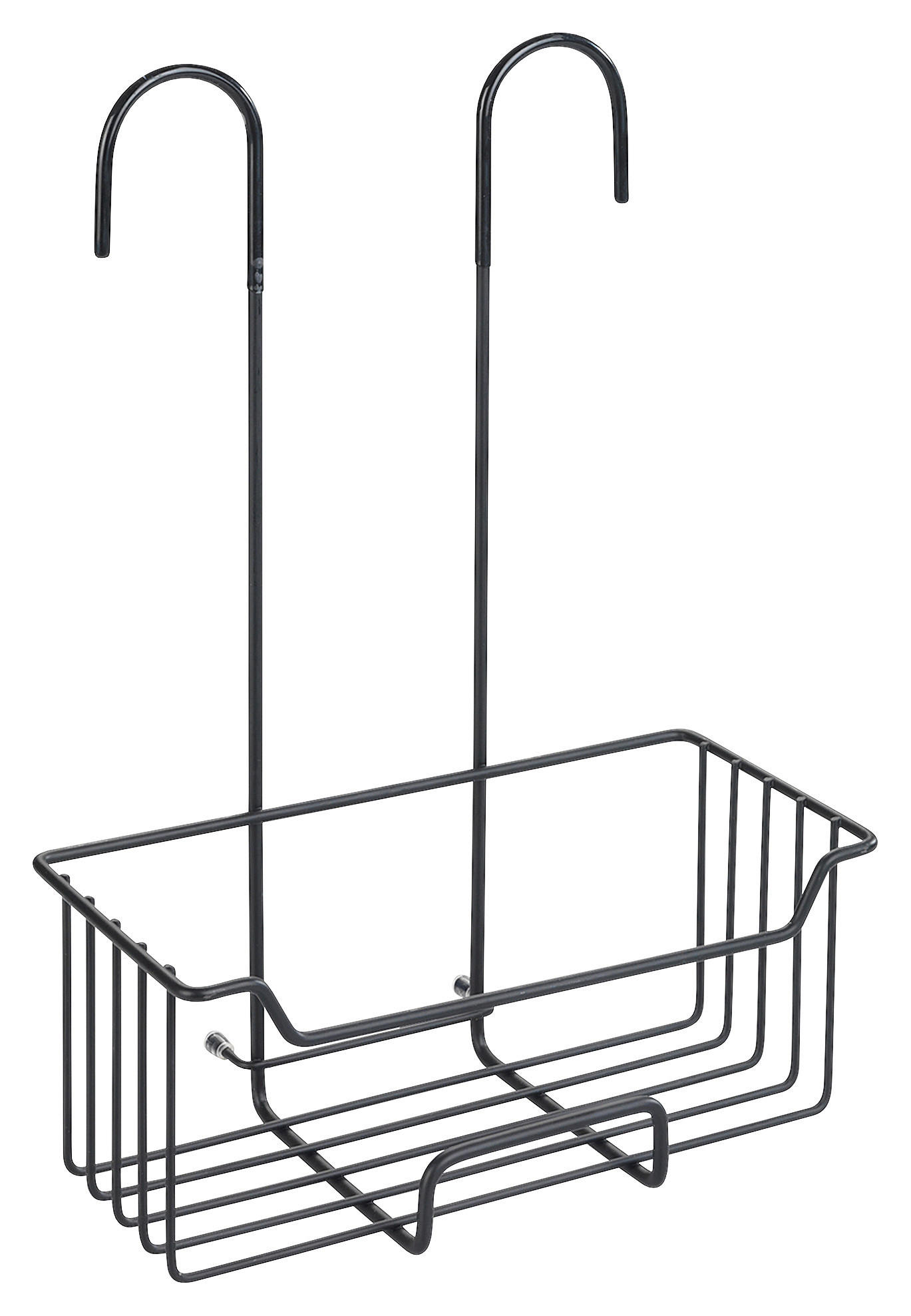 Wenko Duschregal Schwarz, Transparent 25x36x14 cm