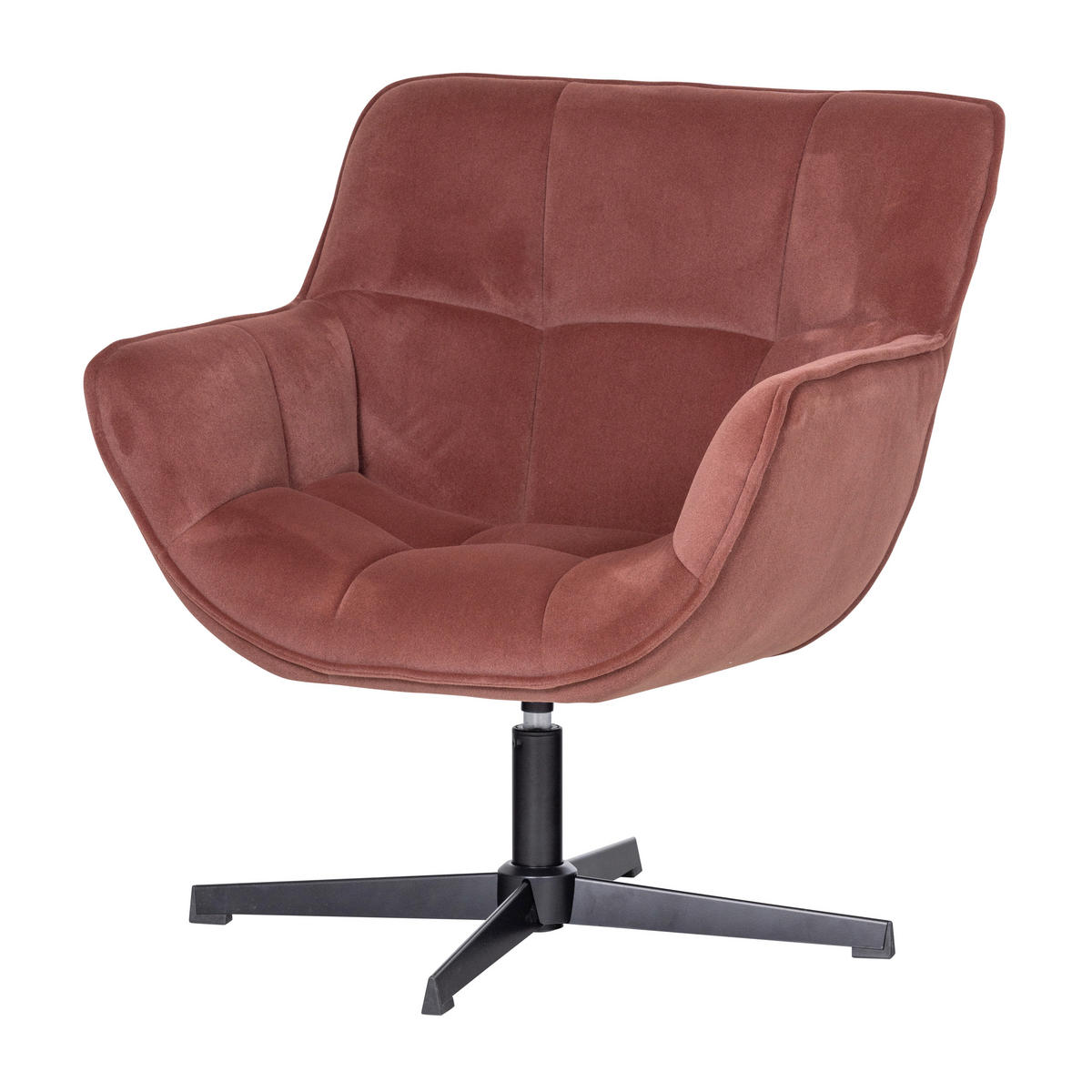 SESSEL in Samt Braun, Rot  - Rot/Braun, MODERN, Textil/Metall (71/94/83cm) - Livetastic