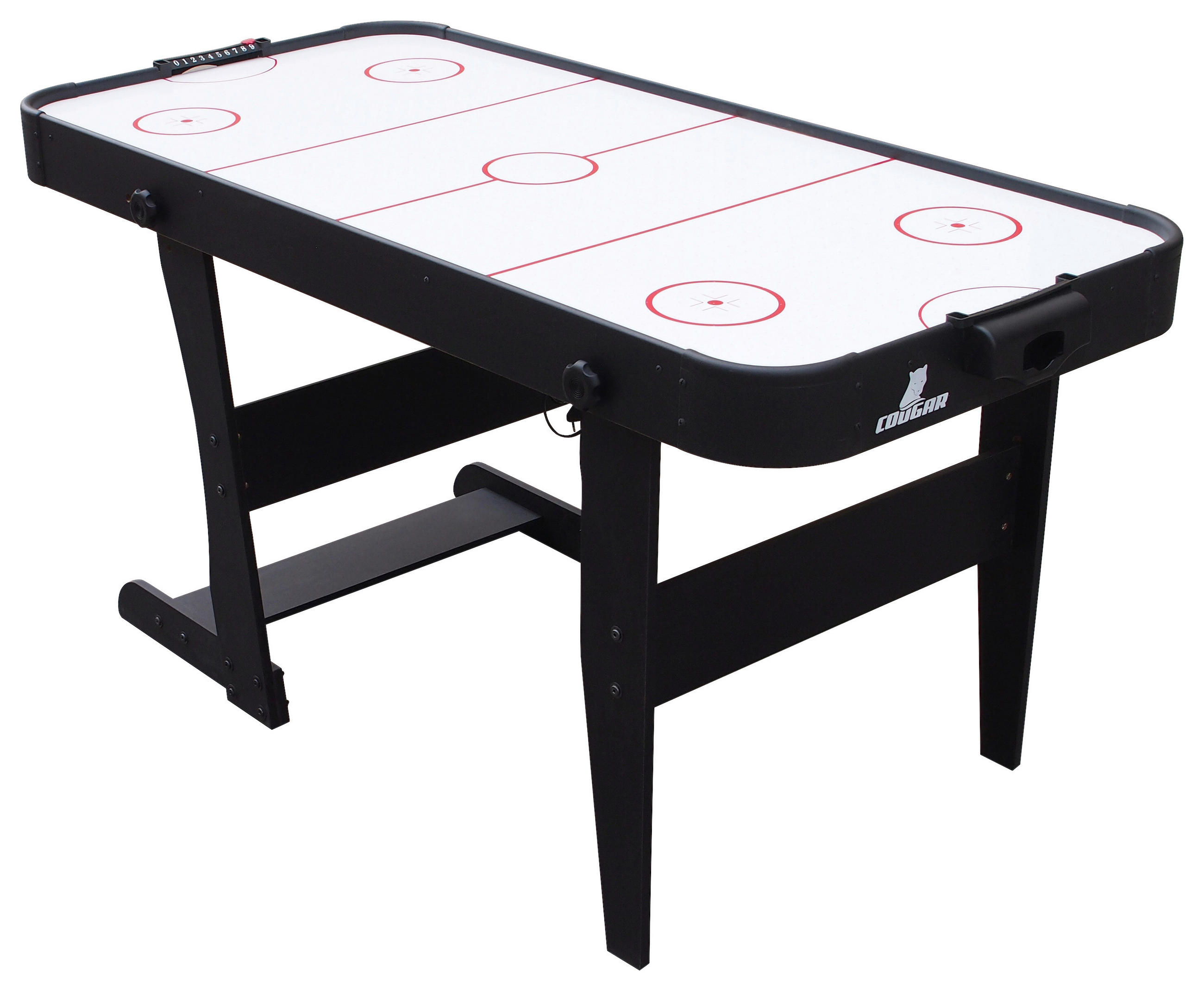 Tisch-Eishockey L: 152cm Schwarz + Puck und Zwei Tore