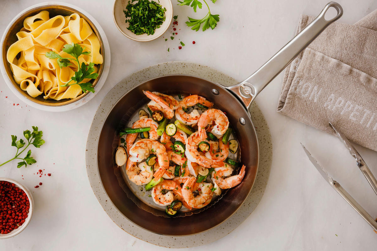 SCHMORPFANNE DE BUYER MINERAL B PRO 24 cm  - Silberfarben, Basics, Metall (24cm) - De Buyer