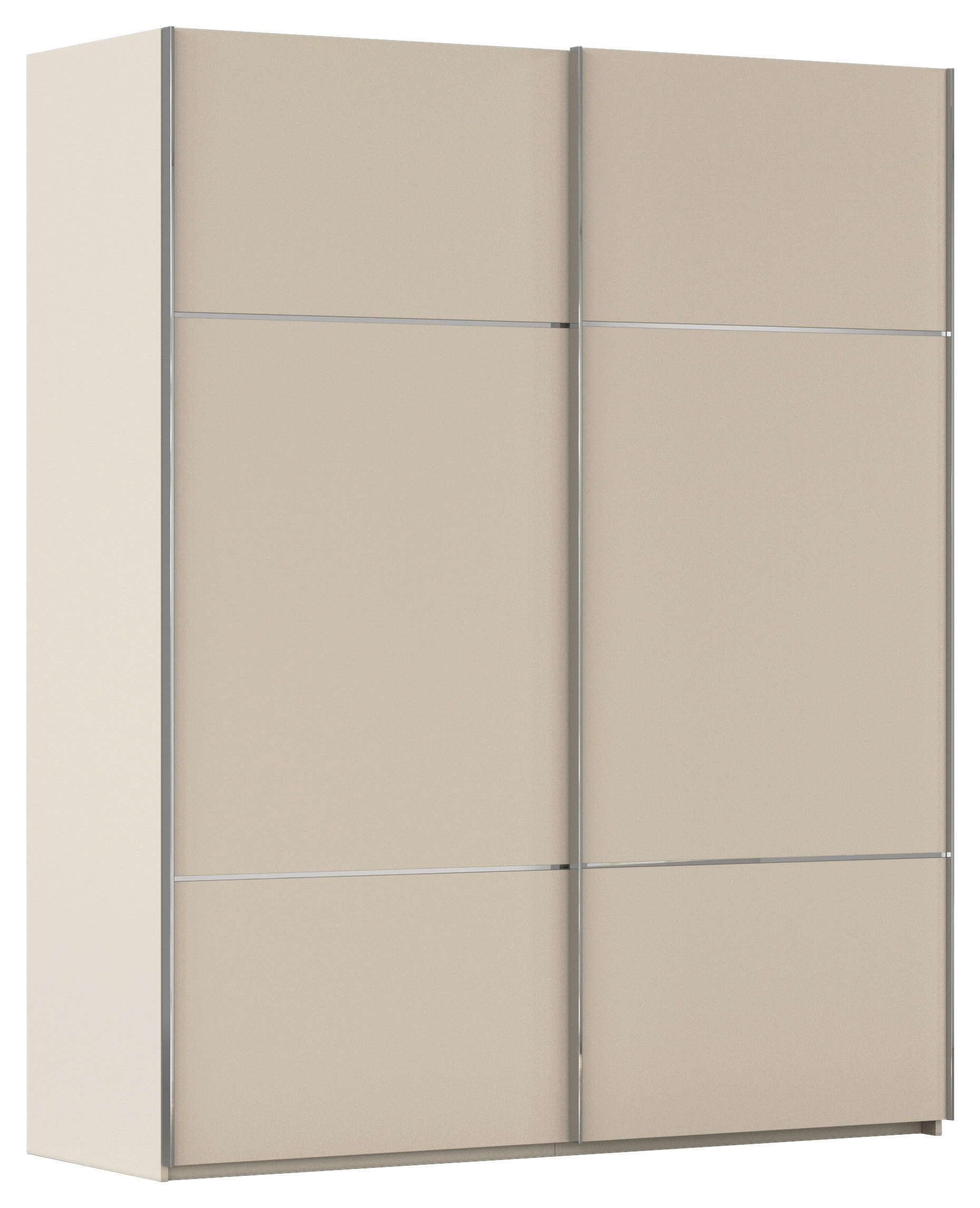SCHWEBETÜRENSCHRANK in Champagner  - Chromfarben/Champagner, Konventionell, Holzwerkstoff/Metall (181/223/68cm) - Novel
