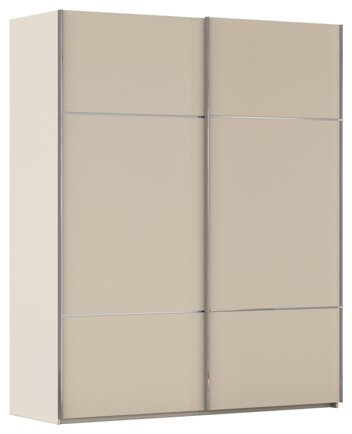 SCHWEBETÜRENSCHRANK  in Champagner  - Chromfarben/Champagner, KONVENTIONELL, Holzwerkstoff/Metall (181/223/68cm) - Novel