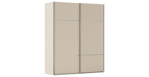SCHWEBETÜRENSCHRANK 181/223/68 cm 2-türig Champagner - Chromfarben/Champagner, KONVENTIONELL, Holzwerkstoff/Metall (181/223/68cm) - Novel