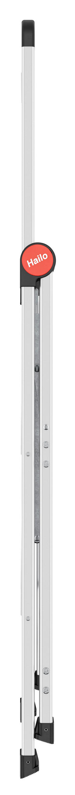 KLAPPTRITTLEITER - Silberfarben, Basics, Kunststoff/Metall (47/106/58cm) - Hailo