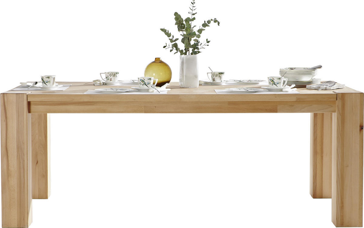 ESSTISCH Kernbuche massiv rechteckig Kernbuche  - Kernbuche, Natur, Holz (200/100/75cm) - Carryhome