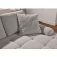 Ecksofa mit Funktion Grau Flachgewebe Zierkissen, Rückenkissen, Bettkasten, Schlaffunktion, Rücken echt, Liegefläche im Originalstoff  - Schwarz/Grau, KONVENTIONELL, Kunststoff/Textil (277/190cm) - Carryhome