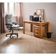 SCHREIBTISCH 140/70/76 cm  in Wildeiche  - Wildeiche/Alufarben, Basics, Holz/Kunststoff (140/70/76cm) - Linea Natura