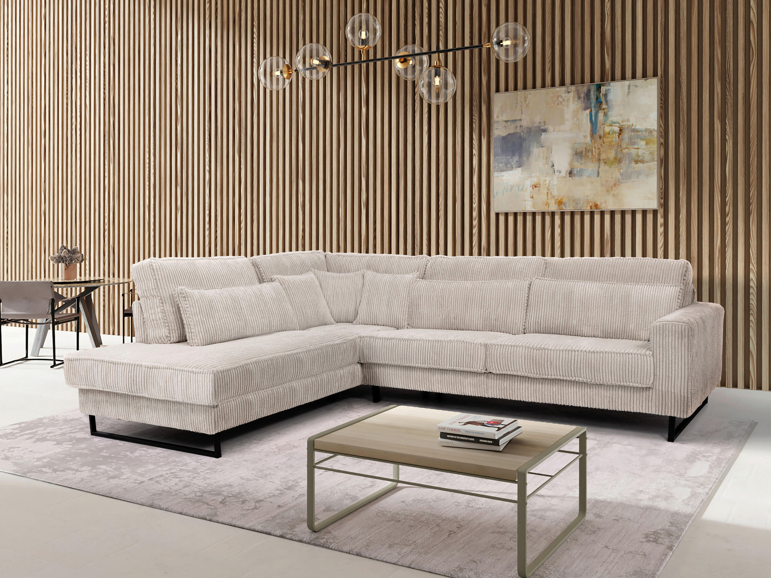 Livetastic ROHOVÁ SEDAČKA, textil, kompozitní dřevo, béžová