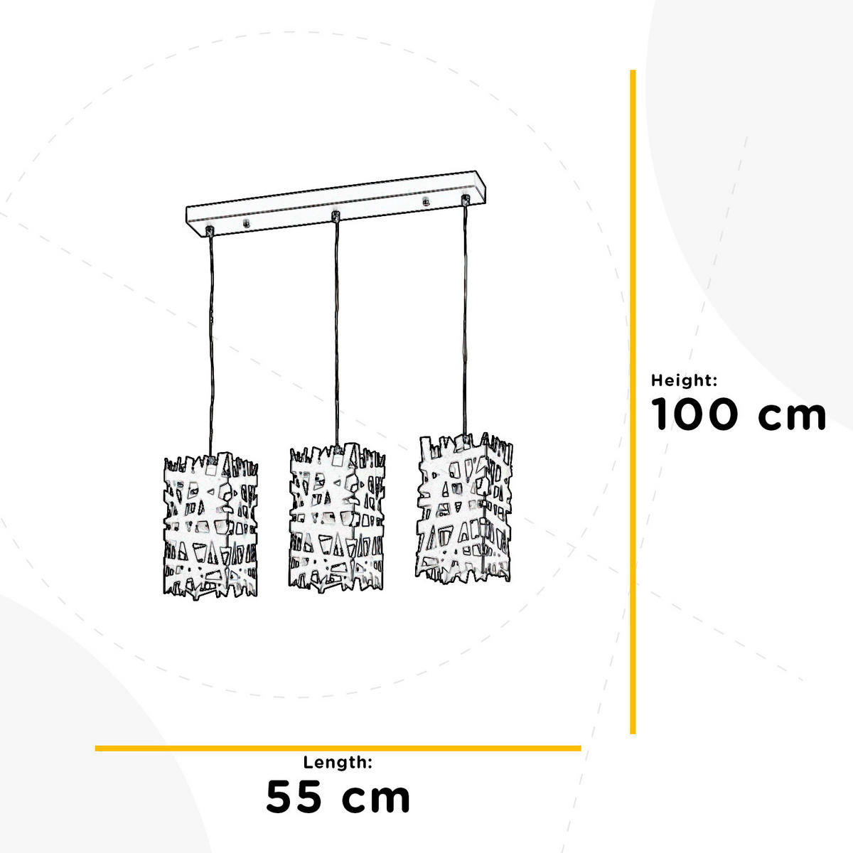 ZÁVĚSNÉ SVÍTIDLO, 55/100 cm  - černá, Design, kov (55/100cm)