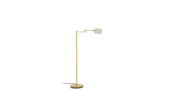 LESELEUCHTE 24/146 cm - Goldfarben/Weiß, KONVENTIONELL, Kunststoff/Metall (24/146cm) - Novel