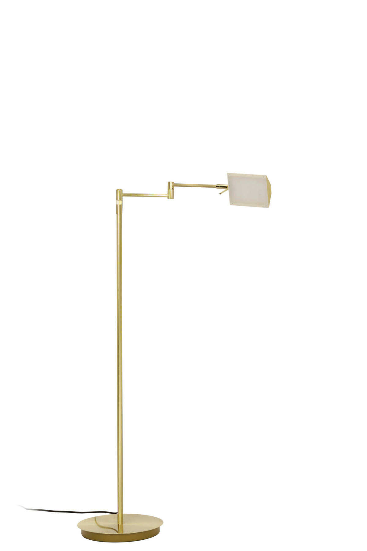 LAMPA NA ČÍTANIE, 24/146 cm  - zlatá/biela, Konventionell, kov/plast (24/146cm) - Novel