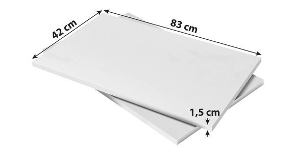 EINLEGEBODENSET 2-teilig Weiß  - Weiß, Holzwerkstoff (83/1,5/42cm) - Carryhome