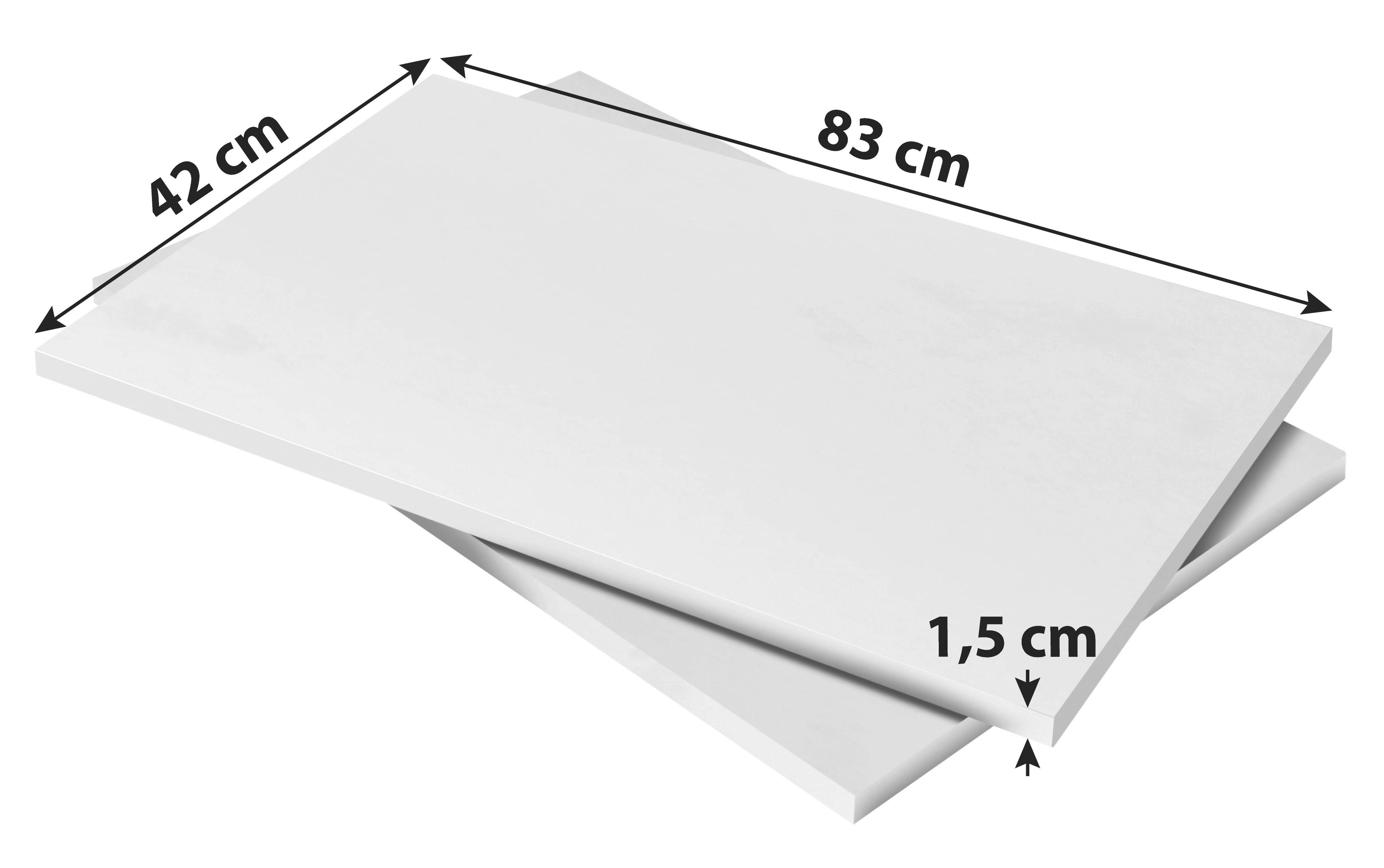 EINLEGEBODENSET 2-teilig Weiß  - Weiß (83/1,5/42cm) - Carryhome
