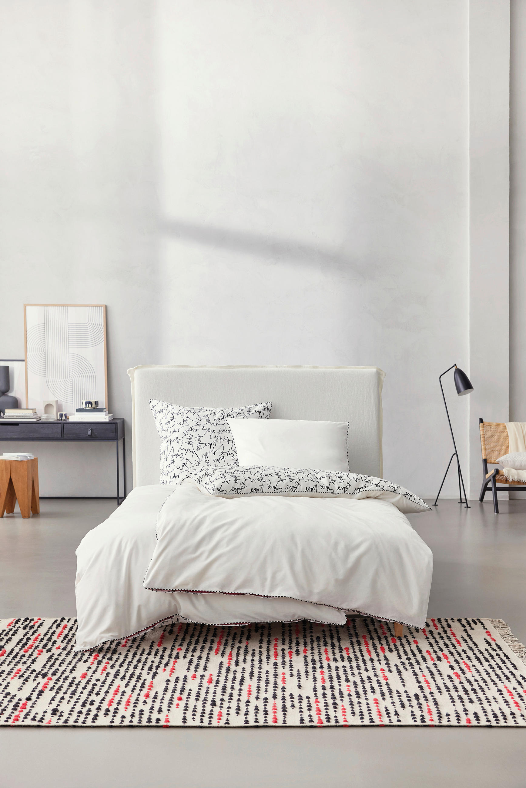 WENDEBETTWÄSCHE E-ScatterBig Renforcé 135/200 cm  - Anthrazit, Basics, Textil (135/200cm) - Esprit