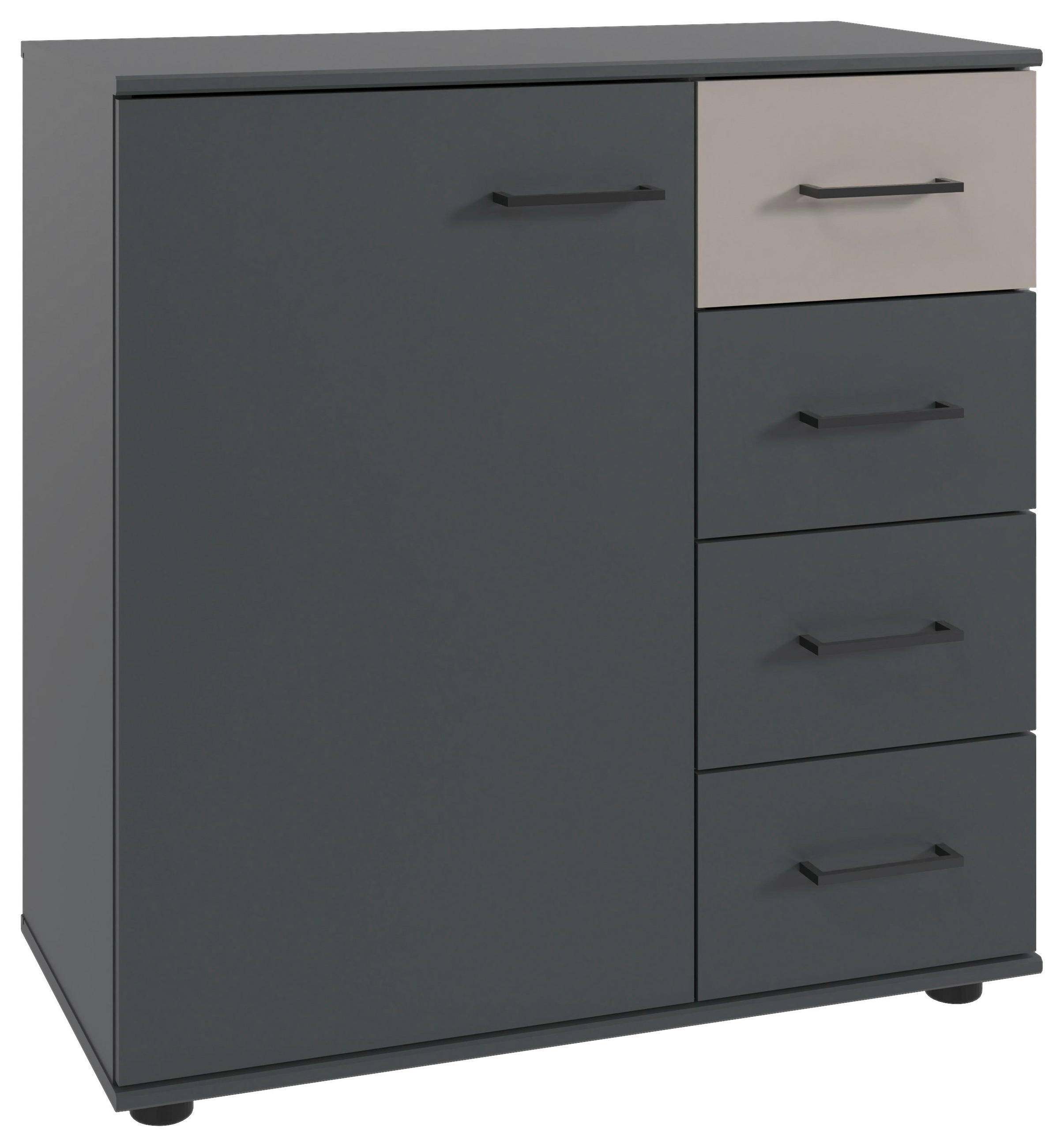 KOMMODE 81/83/41 cm  in Graphitfarben, Sahara  - Schwarz/Graphitfarben, Konventionell, Holzwerkstoff/Kunststoff (81/83/41cm) - Carryhome