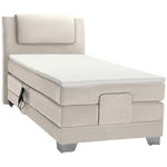 BOXSPRINGBETT 100/200 cm  in Creme  - Silberfarben/Creme, KONVENTIONELL, Kunststoff/Textil (100/200cm) - Esposa