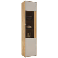 VITRINE  in massiv Wildeiche Kaschmir, Wildeiche - Kaschmir/Wildeiche, Design, Glas/Holz (46,9/205,5/37,1cm) - Dieter Knoll