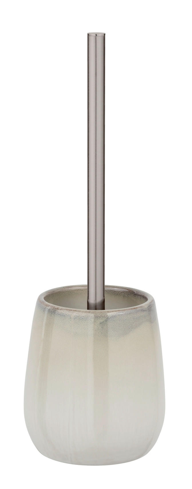 WC-BÜRSTENGARNITUR - Chromfarben/Beige, KONVENTIONELL, Keramik/Kunststoff (13/40/13cm) - Schöner Wohnen