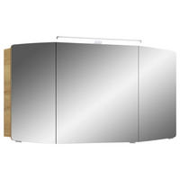 SPIEGELSCHRANK 120/67/17 cm  - Chromfarben/Eichefarben, KONVENTIONELL, Glas/Holzwerkstoff (120/67/17cm) - Pelipal