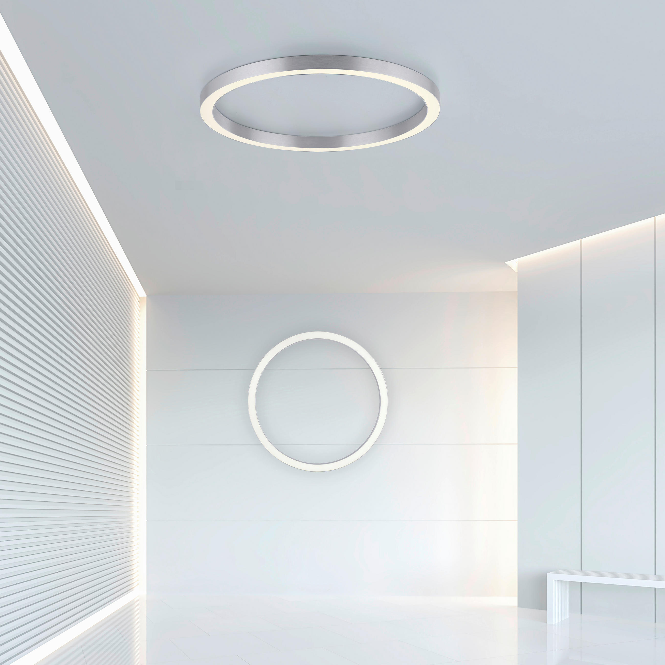 LED-DECKENLEUCHTE 70/70/4 cm   - Design, Metall (70/70/4cm) - Neuhaus PURE