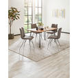 ESSTISCH in Holz, Metall 140/90/76 cm - Schwarz/Akaziefarben, Design, Holz/Metall (140/90/76cm) - Landscape