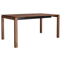 ESSTISCH in Holz 160-220/90/75 cm  - Nussbaumfarben, Konventionell, Holz (160-220/90/75cm)