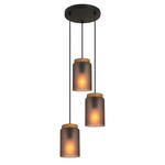 HÄNGELEUCHTE 29/120 cm  - Schwarz/Grau, Trend, Glas/Metall (29/120cm) - Novel