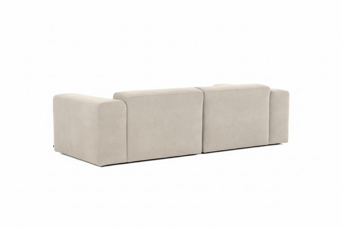 3-SITZER-SOFA MANNE Struktur Beige  - Beige/Schwarz, Design, Kunststoff/Textil (266/76/116cm) - MID.YOU
