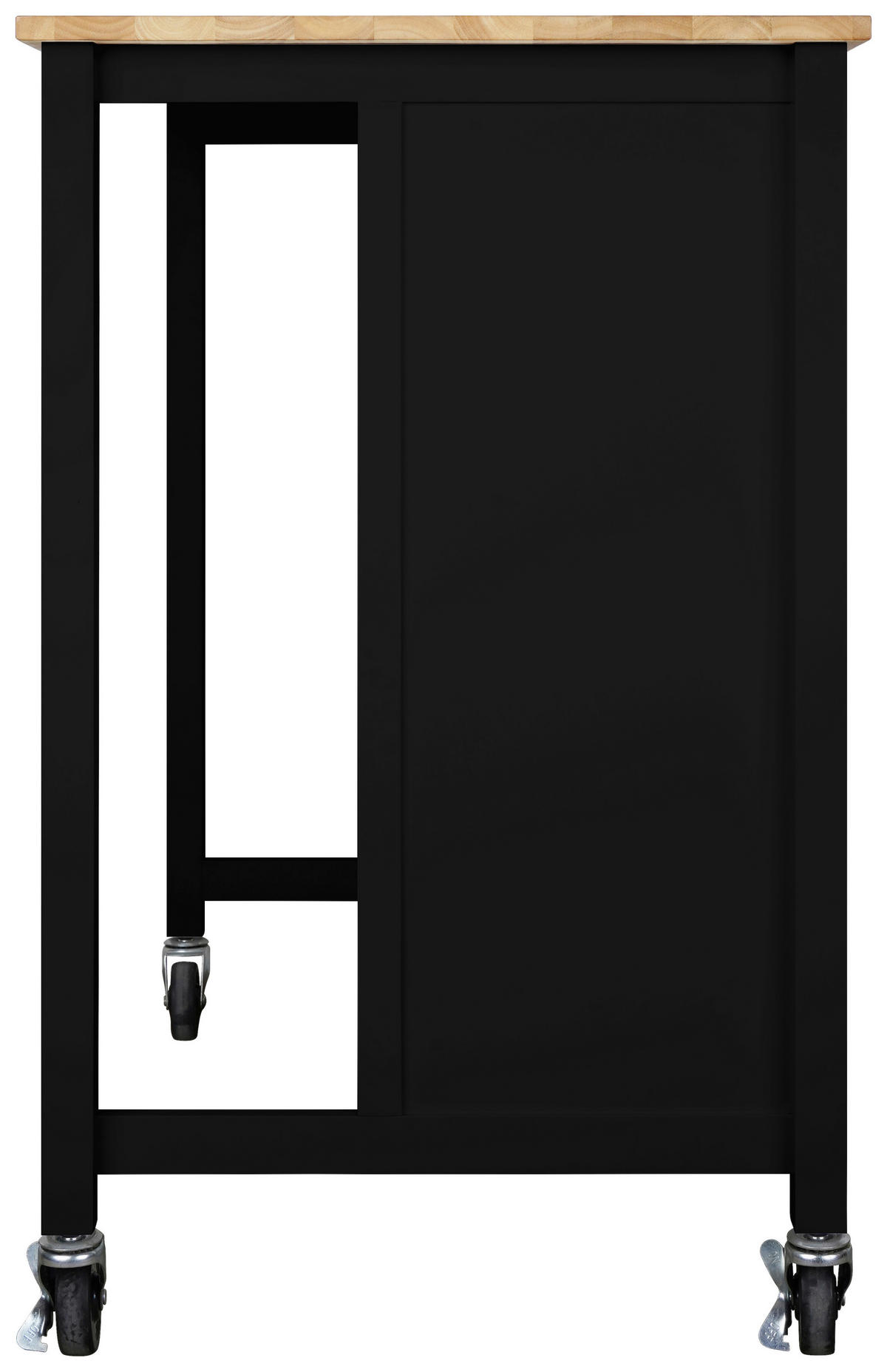 KÜCHENINSEL   in Naturfarben, Schwarz  - Schwarz/Naturfarben, Basics, Holz/Holzwerkstoff (98/94/58cm) - MID.YOU