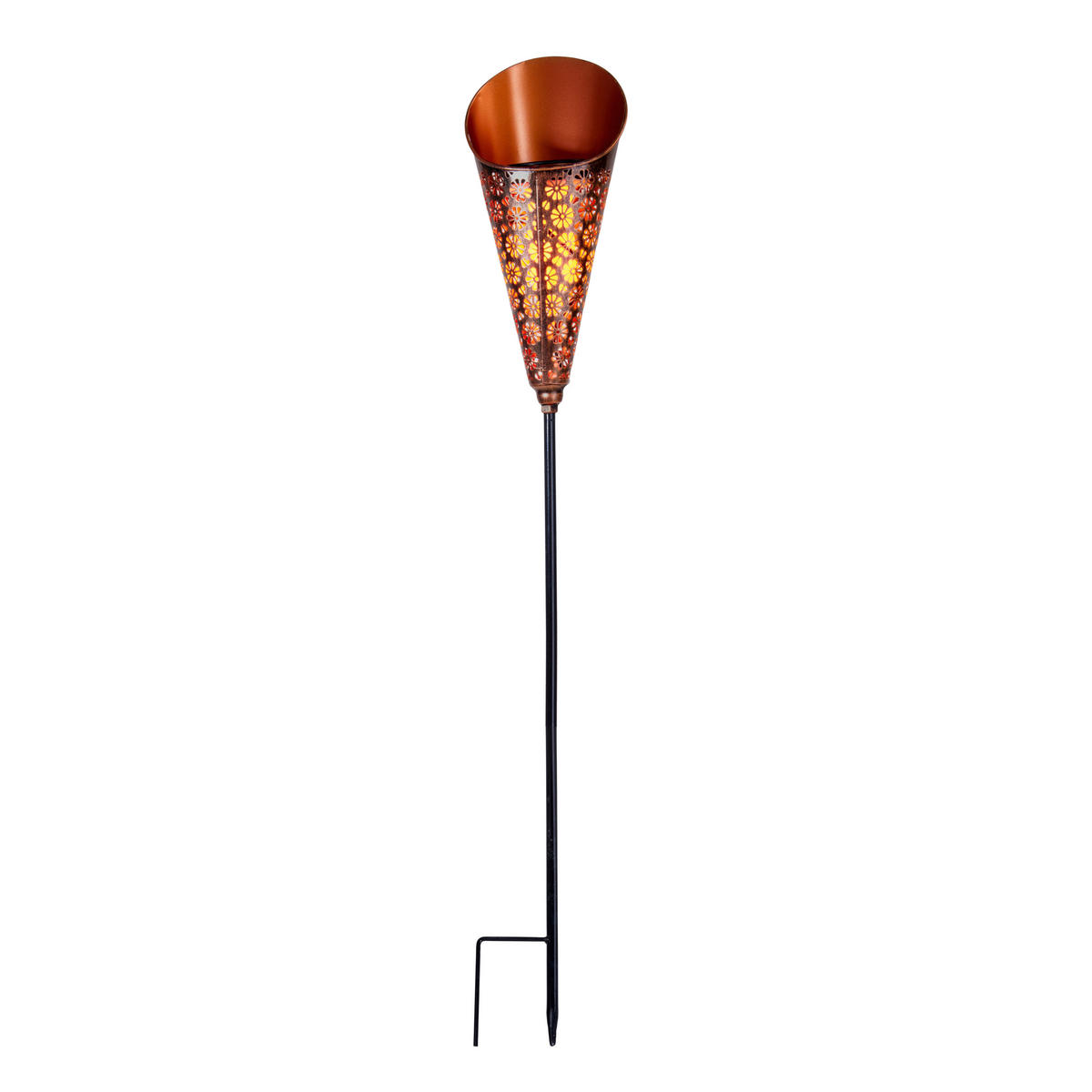 SOLARLEUCHTE  - Schwarz/Kupferfarben, Basics, Kunststoff/Metall (15/12,5/96cm) - Näve