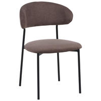 VIERFUßSTUHL - Schwarz/Braun, KONVENTIONELL, Textil/Metall (53/80/57cm) - MID.YOU