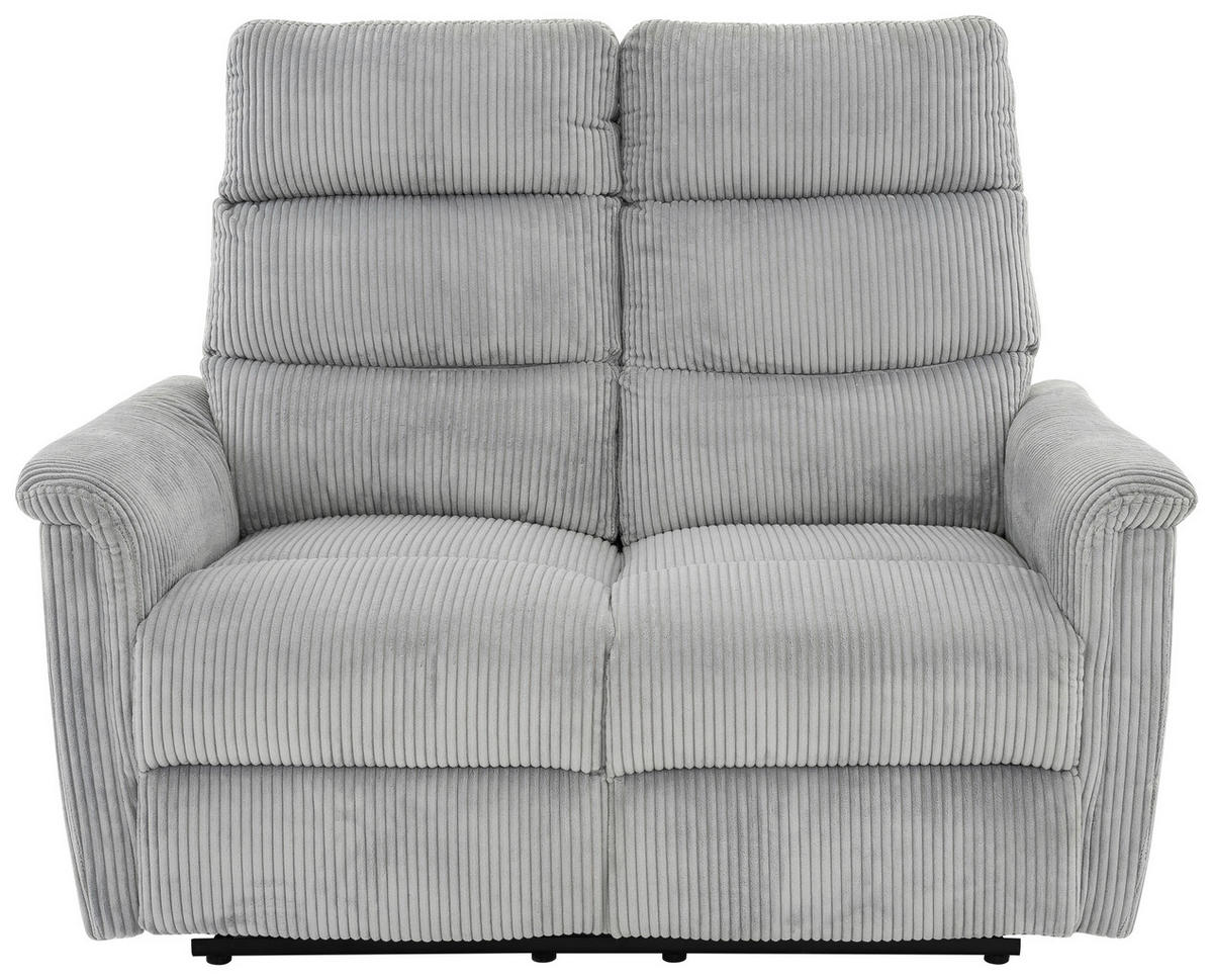 SITZGARNITUR in Cord Hellgrau  - Hellgrau/Schwarz, Design, Kunststoff/Textil (78/131/184/108/89cm) - Livetastic