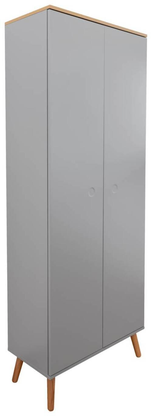 GARDEROBENSCHRANK Dot  in 79/201/37 cm  - Eichefarben/Grau, Design, Holzwerkstoff (79/201/37cm)