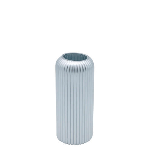 VÁZA  - ezüstszínű, Basics, üveg (8,8/20,1cm)